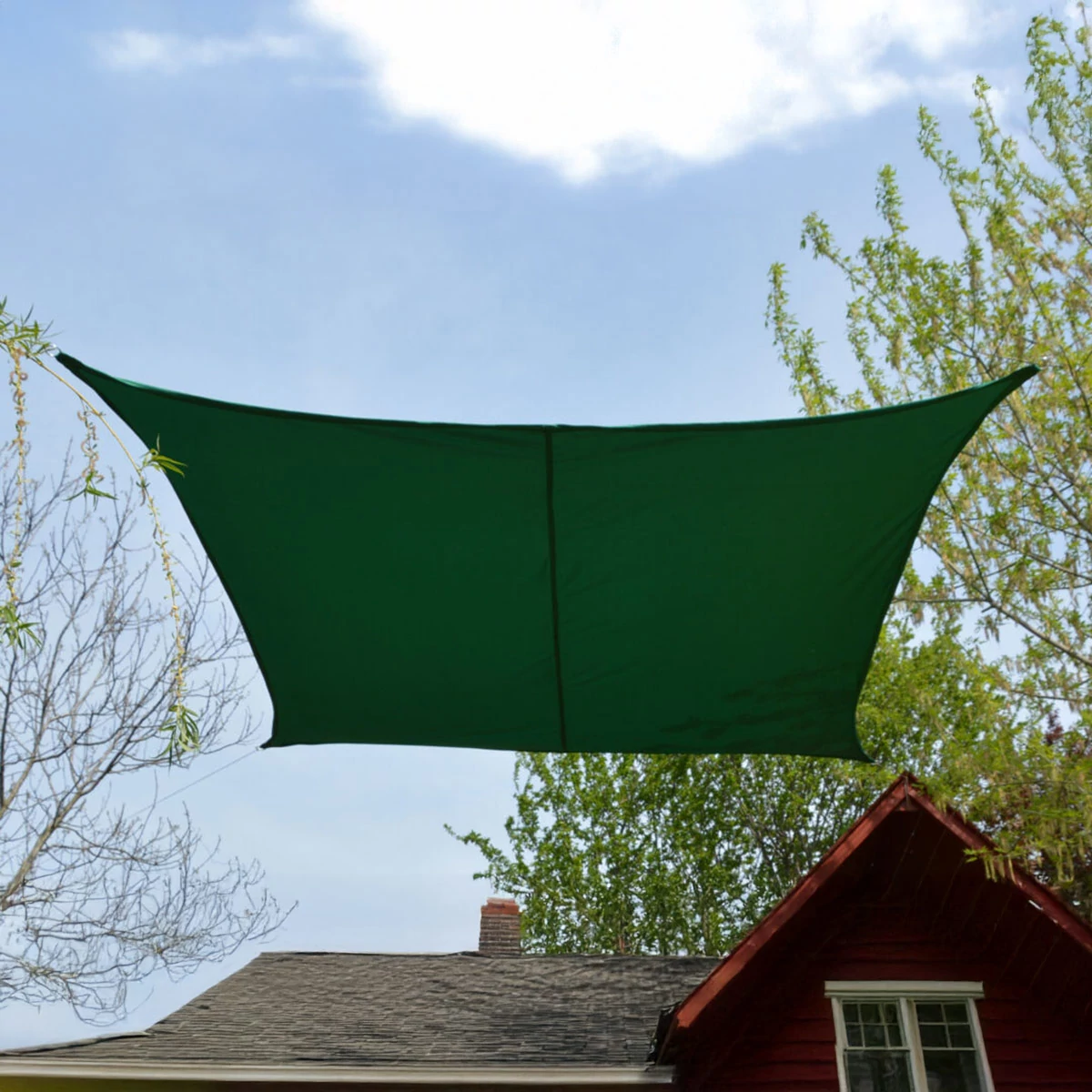 Fenyőzöld napvitorla 2,6*2,6m négyszög