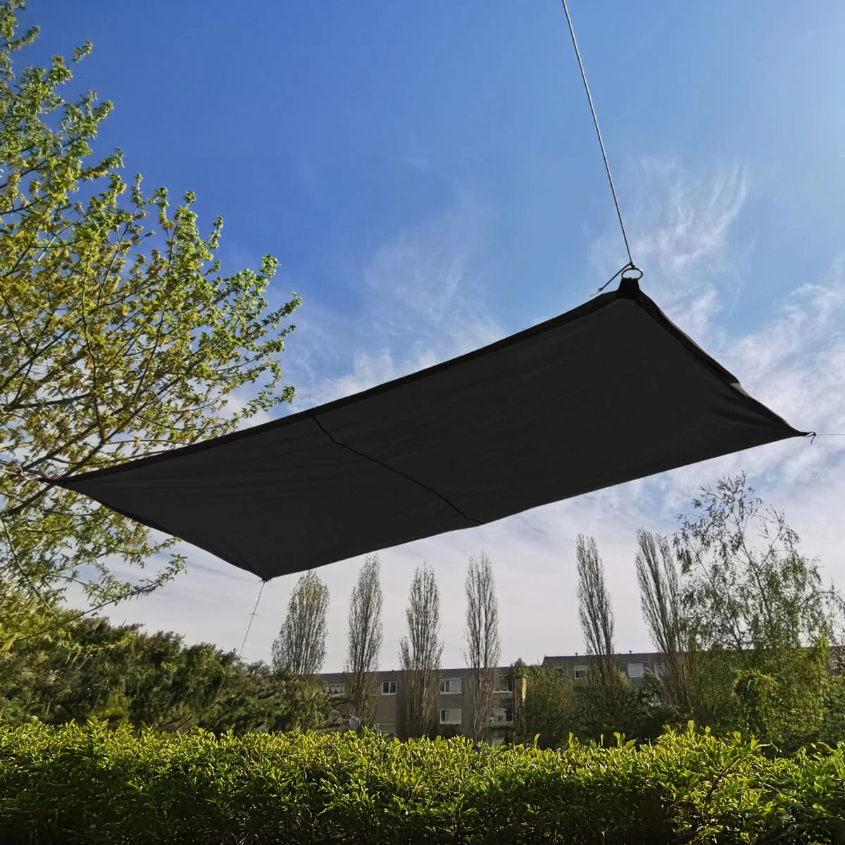 Fekete napvitorla 2,9*2m téglalap