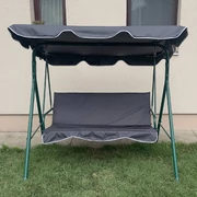 Kép 2/3 - Szürke Hintaágy Párna + Tető (Hintaágy váz nem tartozék)