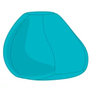 Kép 1/2 - Türkiz Babzsák Puff Huzat