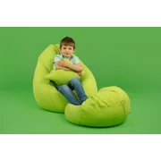 Kép 3/3 - Fűzöld Gyerek Babzsákfotel Szett