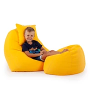 Kép 1/3 - Sárga Gyerek Babzsákfotel Szett