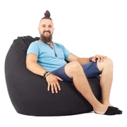 Kép 1/3 - Fekete XXL Babzsákfotel