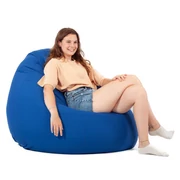 Kép 1/3 - Kék XXL Babzsákfotel