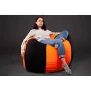 Kép 3/3 - Fekete - Narancs Bicolor XXL Babzsákfotel