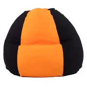 Kép 2/3 - Fekete - Narancs Bicolor XXL Babzsákfotel