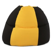 Kép 2/3 - Fekete - Sárga Bicolor XXL Babzsákfotel