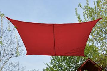 Piros napvitorla 2,6*2,6m négyszög