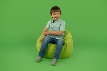Fűzöld babzsák puff