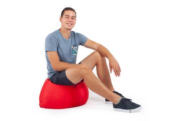 Piros kültéri babzsák puff
