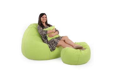 Fűzöld ALL IN XXL babzsákfotel garnitúra