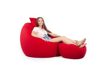 Piros ALL IN XXL babzsákfotel garnitúra
