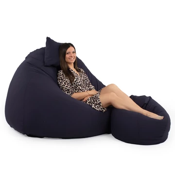 Navy ALL IN Grandiózus Babzsákfotel Garnitúra