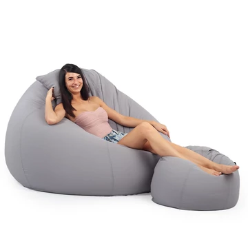 Szürke ALL IN Grandiózus Babzsákfotel Garnitúra