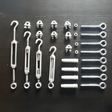 Profi Napvitorla kit szerelési egységcsomag négyszögletű napvitorlákhoz