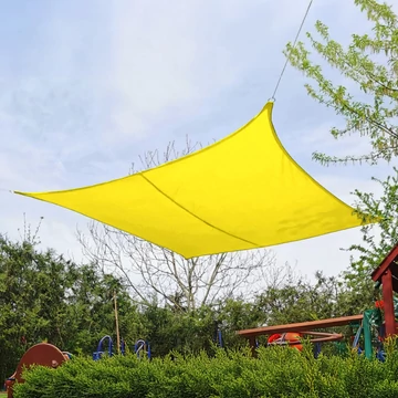 Sárga napvitorla 4*4m négyszög