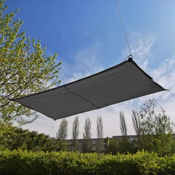 Szürke napvitorla 2,9*2m téglalap