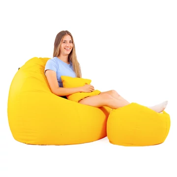 Sárga ALL IN XXL Babzsákfotel Garnitúra