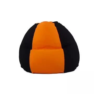 Fekete - Narancs Bicolor XXL babzsákfotel