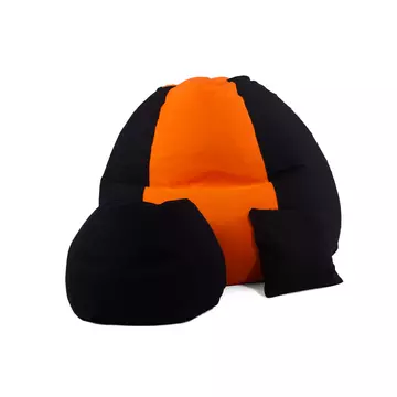 Fekete - Narancs ALL IN Bicolor XXL babzsákfotel garnitúra